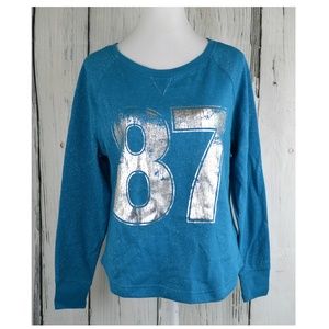 Aeropostale 87 Sparkle Fleece Sweatshirt Top